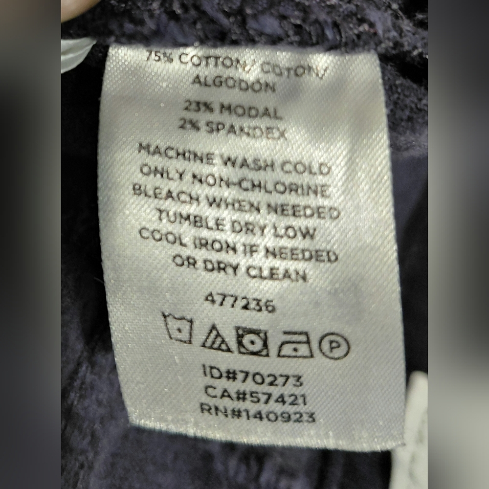 Black Corduroy Size 12 Curvy Skinny Inseam 27" Made and Loved Loft - Picture 10 of 10